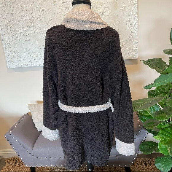 Barefoot Dreams Cozy Chic Two Tone Short Robe Sz 1 Small Style 549. - Picture 3 of 11
